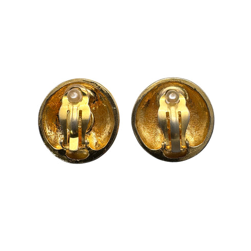 VINTAGE CHANEL EARRINGS LOGO ROUND ACCESSORY 90326862