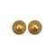 VINTAGE CHANEL EARRINGS LOGO ROUND GOLD ACCESSORY 90327999