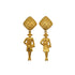 VINTAGE CHANEL EARRINGS MADEMOISELLE MATELASSE SWING GOLD ACCESSORY 90338276