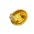 VINTAGE CHANEL EARRINGS MADEMOISELLE OVAL GOLD ACCESSORY 90325286