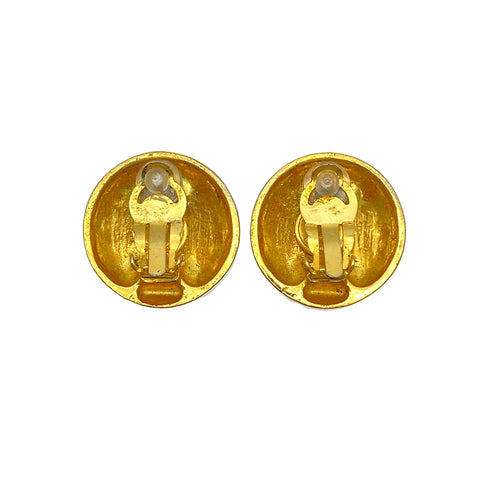 VINTAGE CHANEL EARRINGS MADEMOISELLE ROUND ACCESSORY 90325790
