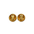 VINTAGE CHANEL EARRINGS MADEMOISELLE ROUND GOLD ACCESSORY 90346691