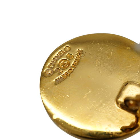 VINTAGE CHANEL EARRINGS MATELASSE BAG MOTIF GOLD ACCESSORY 26 90330663