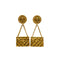 VINTAGE CHANEL EARRINGS MATELASSE BAG MOTIF GOLD ACCESSORY 29 90327611