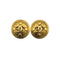 VINTAGE CHANEL EARRINGS MATELASSE COCOMARK ROUND ACCESSORY 90325786