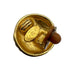 VINTAGE CHANEL EARRINGS MATELASSE ROUND COCOMARK GOLD ACCESSORY 25 90313297