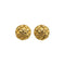 VINTAGE CHANEL EARRINGS MATELASSE ROUND COCOMARK GOLD ACCESSORY 25 90337669