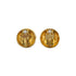 VINTAGE CHANEL EARRINGS MATELASSE ROUND COCOMARK GOLD ACCESSORY 25 90337669