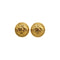 VINTAGE CHANEL EARRINGS MATELASSE ROUND COCOMARK GOLD ACCESSORY 90337703