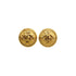 VINTAGE CHANEL EARRINGS MATELASSE ROUND COCOMARK GOLD ACCESSORY 90337703