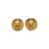 VINTAGE CHANEL EARRINGS MATELASSE ROUND COCOMARK GOLD ACCESSORY 90337703