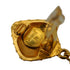 VINTAGE CHANEL EARRINGS NECKTIE MOTIF COCOMARK SWING GOLD ACCESSORY 90331871