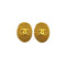 VINTAGE CHANEL EARRINGS OVAL COCOMARK GOLD ACCESSORY 29 90325277