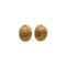 VINTAGE CHANEL EARRINGS OVAL COCOMARK LOGO GOLD ACCESSORY 28 90335631