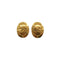VINTAGE CHANEL EARRINGS OVAL COCOMARK LOGO GOLD ACCESSORY 28 90337709