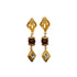 VINTAGE CHANEL EARRINGS RHINESTONE SWING DIA GOLD ACCESSORY 90340471