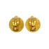 VINTAGE CHANEL EARRINGS ROUND CLOVER BLACK GOLD ACCESSORY 93A 90319608