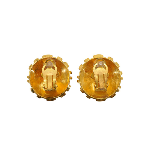 VINTAGE CHANEL EARRINGS ROUND COCOMARK ACCESSORY 25 90334993