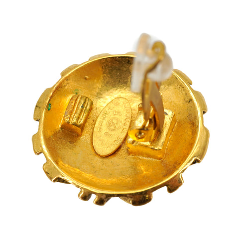 VINTAGE CHANEL EARRINGS ROUND COCOMARK ACCESSORY 25 90334993