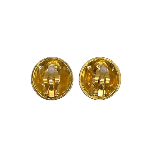 VINTAGE CHANEL EARRINGS ROUND COCOMARK ACCESSORY 90326617