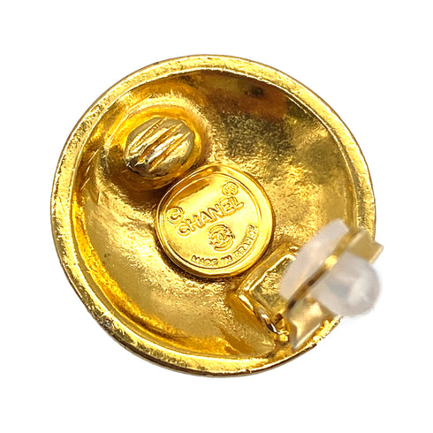 VINTAGE CHANEL EARRINGS ROUND COCOMARK ACCESSORY 90326617