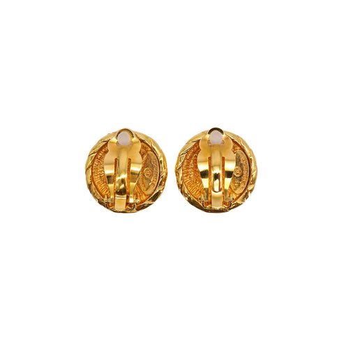 VINTAGE CHANEL EARRINGS ROUND COCOMARK ACCESSORY 90335032