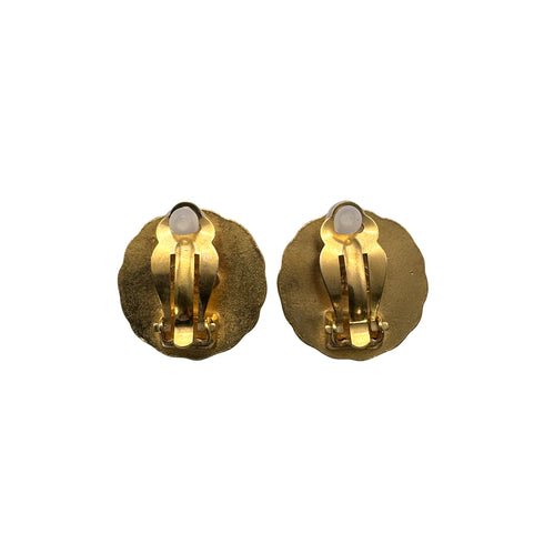VINTAGE CHANEL EARRINGS ROUND COCOMARK ACCESSORY 94P 90326620
