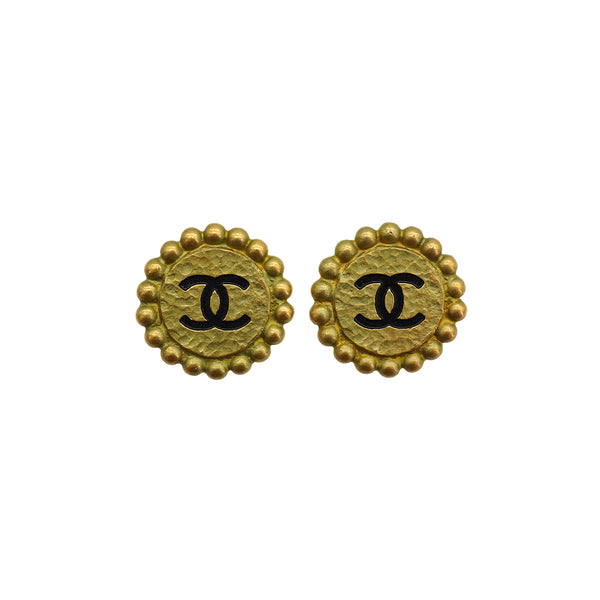 VINTAGE CHANEL EARRINGS ROUND COCOMARK ACCESSORY 94P 90334996