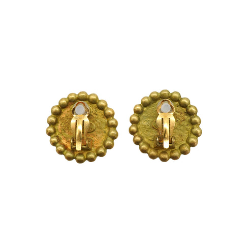 VINTAGE CHANEL EARRINGS ROUND COCOMARK ACCESSORY 94P 90334996
