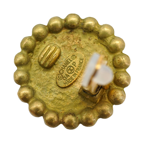 VINTAGE CHANEL EARRINGS ROUND COCOMARK ACCESSORY 94P 90334996