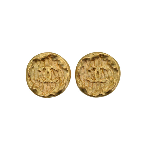 VINTAGE CHANEL EARRINGS ROUND COCOMARK ACCESSORY 94P 90335618