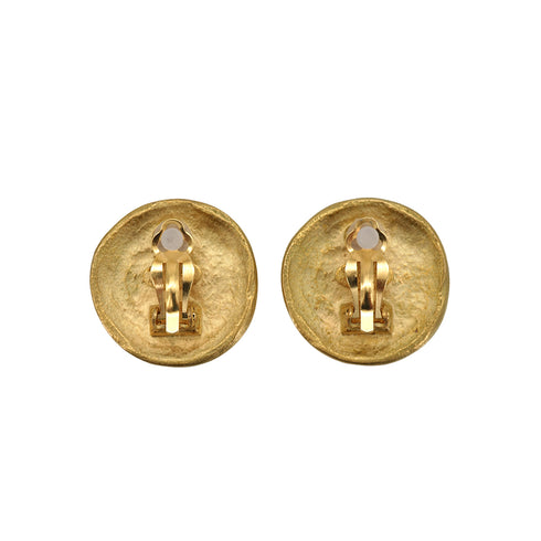 VINTAGE CHANEL EARRINGS ROUND COCOMARK ACCESSORY 94P 90335618