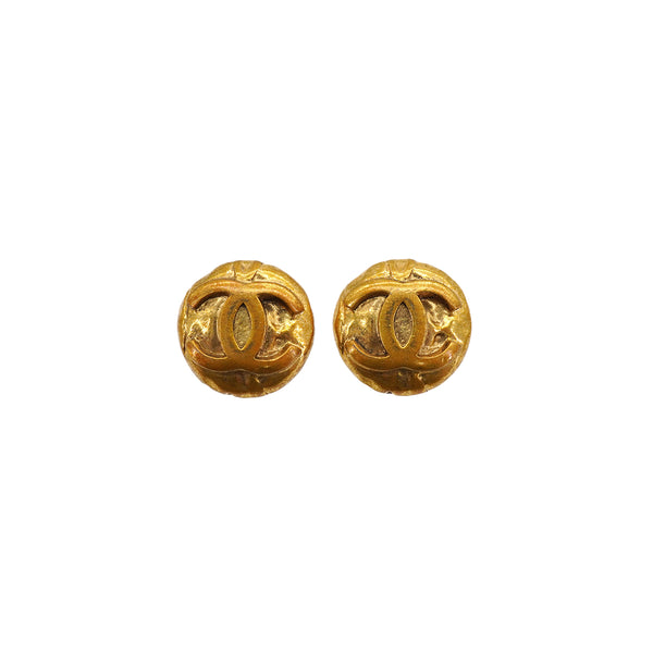 VINTAGE CHANEL EARRINGS ROUND COCOMARK ACCESSORY 97P 90334995