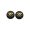 VINTAGE CHANEL EARRINGS ROUND COCOMARK BLACK GOLD ACCESSORY 25 90337704