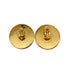 VINTAGE CHANEL EARRINGS ROUND COCOMARK BLACK GOLD ACCESSORY 28 90342596