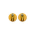 VINTAGE CHANEL EARRINGS ROUND COCOMARK BLACK GOLD ACCESSORY 95A 90338283