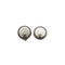 VINTAGE CHANEL EARRINGS ROUND COCOMARK FAUX PEARL SILVER ACCESSORY 99P 90335732