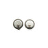 VINTAGE CHANEL EARRINGS ROUND COCOMARK FAUX PEARL SILVER ACCESSORY 99P 90335732