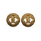 VINTAGE CHANEL EARRINGS ROUND COCOMARK GOLD ACCESSORY 29 90321168