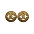 VINTAGE CHANEL EARRINGS ROUND COCOMARK GOLD ACCESSORY 29 90321168