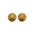 VINTAGE CHANEL EARRINGS ROUND COCOMARK GOLD ACCESSORY 29 90324768
