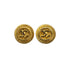 VINTAGE CHANEL EARRINGS ROUND COCOMARK GOLD ACCESSORY 90321142