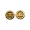 VINTAGE CHANEL EARRINGS ROUND COCOMARK GOLD ACCESSORY 90324099