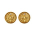 VINTAGE CHANEL EARRINGS ROUND COCOMARK GOLD ACCESSORY 90324099