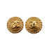 VINTAGE CHANEL EARRINGS ROUND COCOMARK GOLD ACCESSORY 90335620