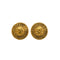 VINTAGE CHANEL EARRINGS ROUND COCOMARK GOLD ACCESSORY 90335894