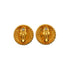 VINTAGE CHANEL EARRINGS ROUND COCOMARK GOLD ACCESSORY 90335894