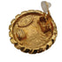 VINTAGE CHANEL EARRINGS ROUND COCOMARK GOLD ACCESSORY 90335905