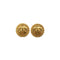 VINTAGE CHANEL EARRINGS ROUND COCOMARK GOLD ACCESSORY 90337689