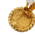 VINTAGE CHANEL EARRINGS ROUND COCOMARK GOLD ACCESSORY 90337689